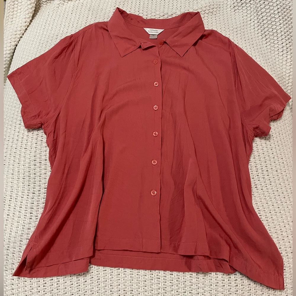 C.J. Banks Button Up Top (size 3X)